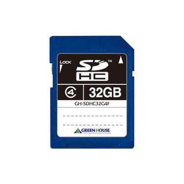 グリーンハウス SDカード Class4 32GB　【在庫限り】