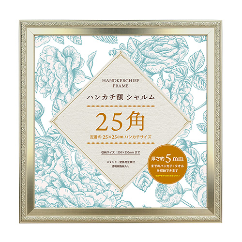 ハンカチ額 シャルム 25角 SL(シルバー)