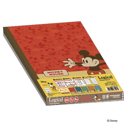 ナ)スイング・ロジカルノート　セミB5　A罫　ミッキーマウス　5冊PK【受発注商品】