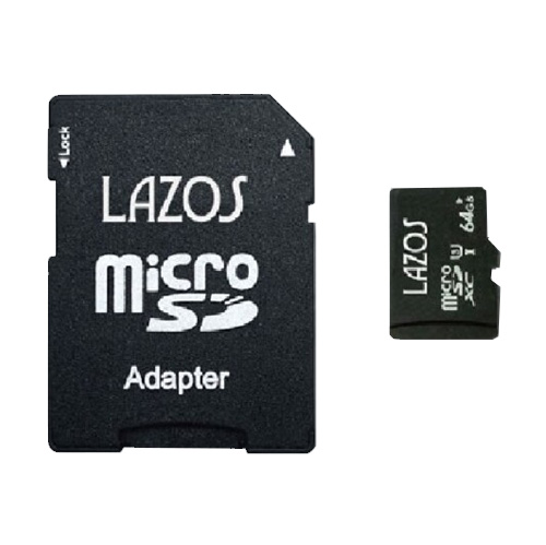Lazos microSDXCカード64GB Class10 UHS-1-U3 L-B64MSD10-U3
